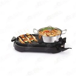 Electric Indoor Grill With Hot Pot